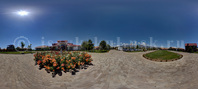 Центр отдыха "Ак-Марал": Панорамный снимок фасада ЦО "Ак-Марал"